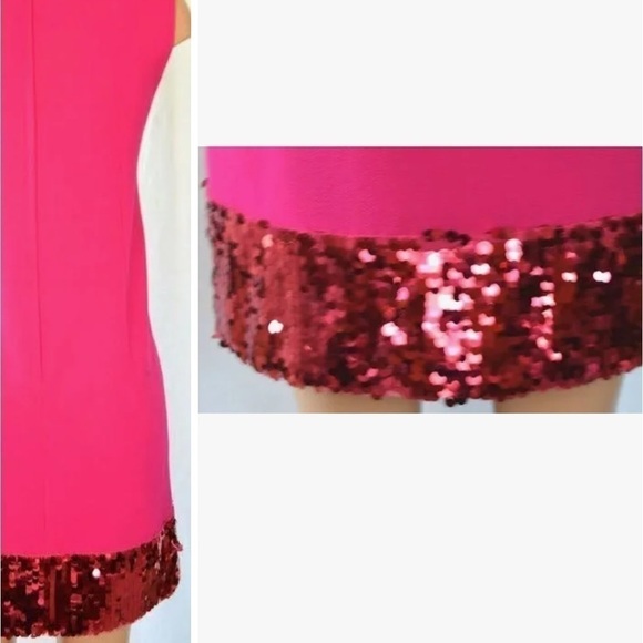 Dolce & Gabbana Pink Sequined Round Neck Shift Dress Sz IT 36 (M) NWOT - Picture 11 of 11